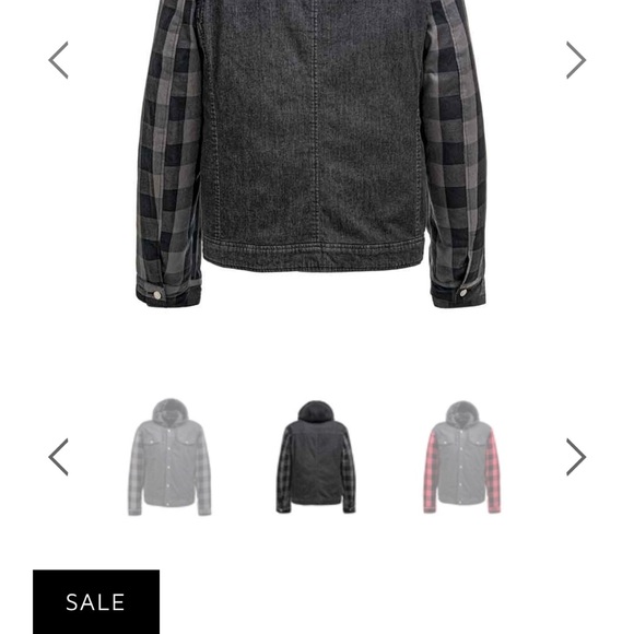 “Skull Rider” Road Armor Tuff Denim Protective Shirt w/ Plaid Sleeves - Picture 3 of 7